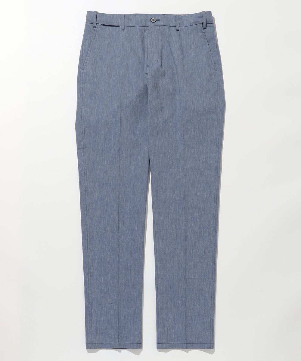 JOSEPH ABBOUD 【キングサイズ・ウエストも伸びる/清涼/ストレッチ】ストレッチリネンシャンブレーパンツ 