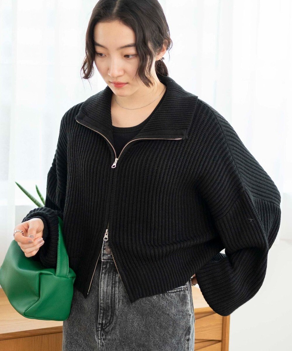 WEGO ダブルジップショートカーデ 