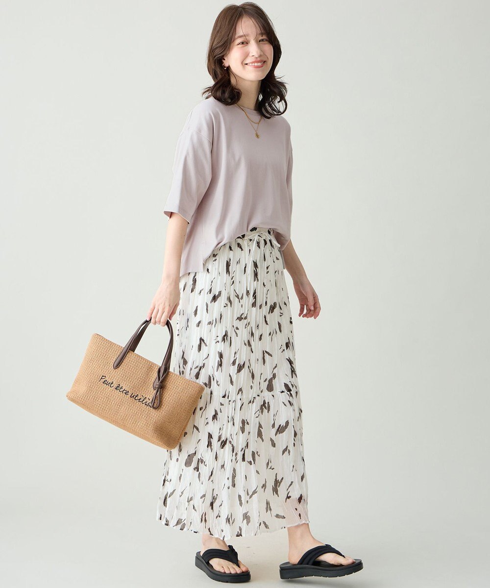 ANY 【Sサイズあり】オーガニックコットンスムース5分袖Tシャツ 