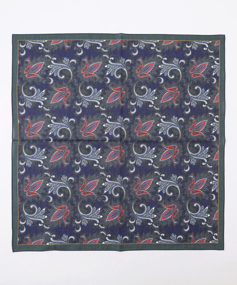 JOSEPH ABBOUD 【日本製】RCF綿ローン ペイズリープリント スカーフ 