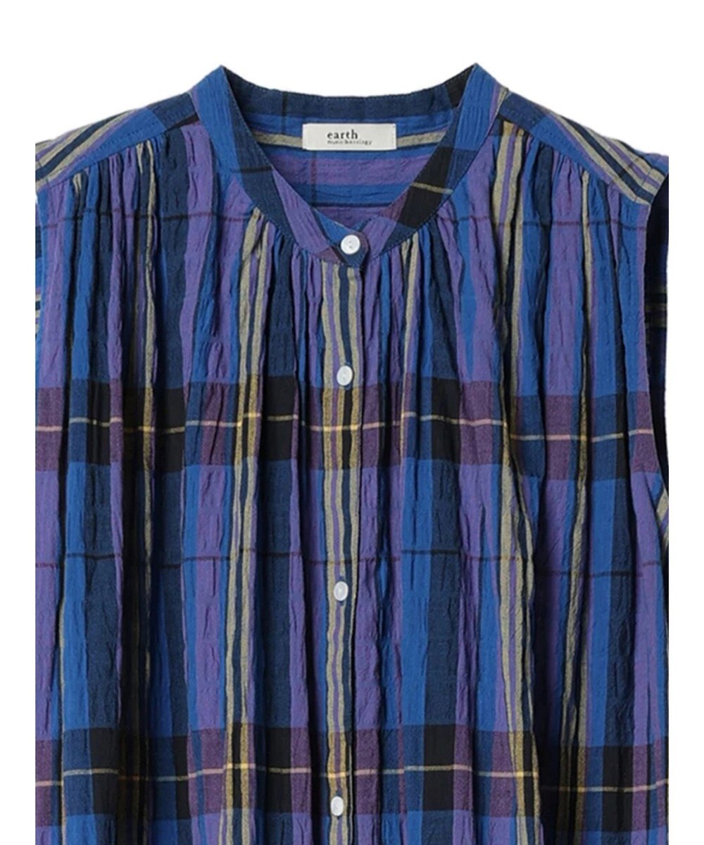 earth music&ecology 綿ＰＵクレープワンピース（ｃｈｅｃｋ柄） 