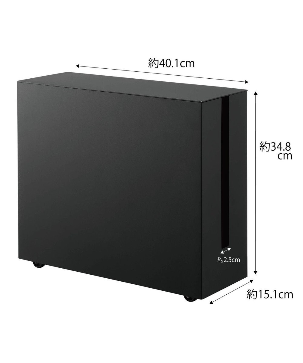 tower キャスター付きケーブル収納ラック タワー ブラック 