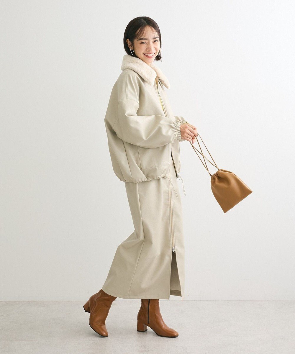 Green Parks ・ＥＬＥＮＣＡＲＥ　ＤＵＥフェイクレザーＺＩＰブルゾ 