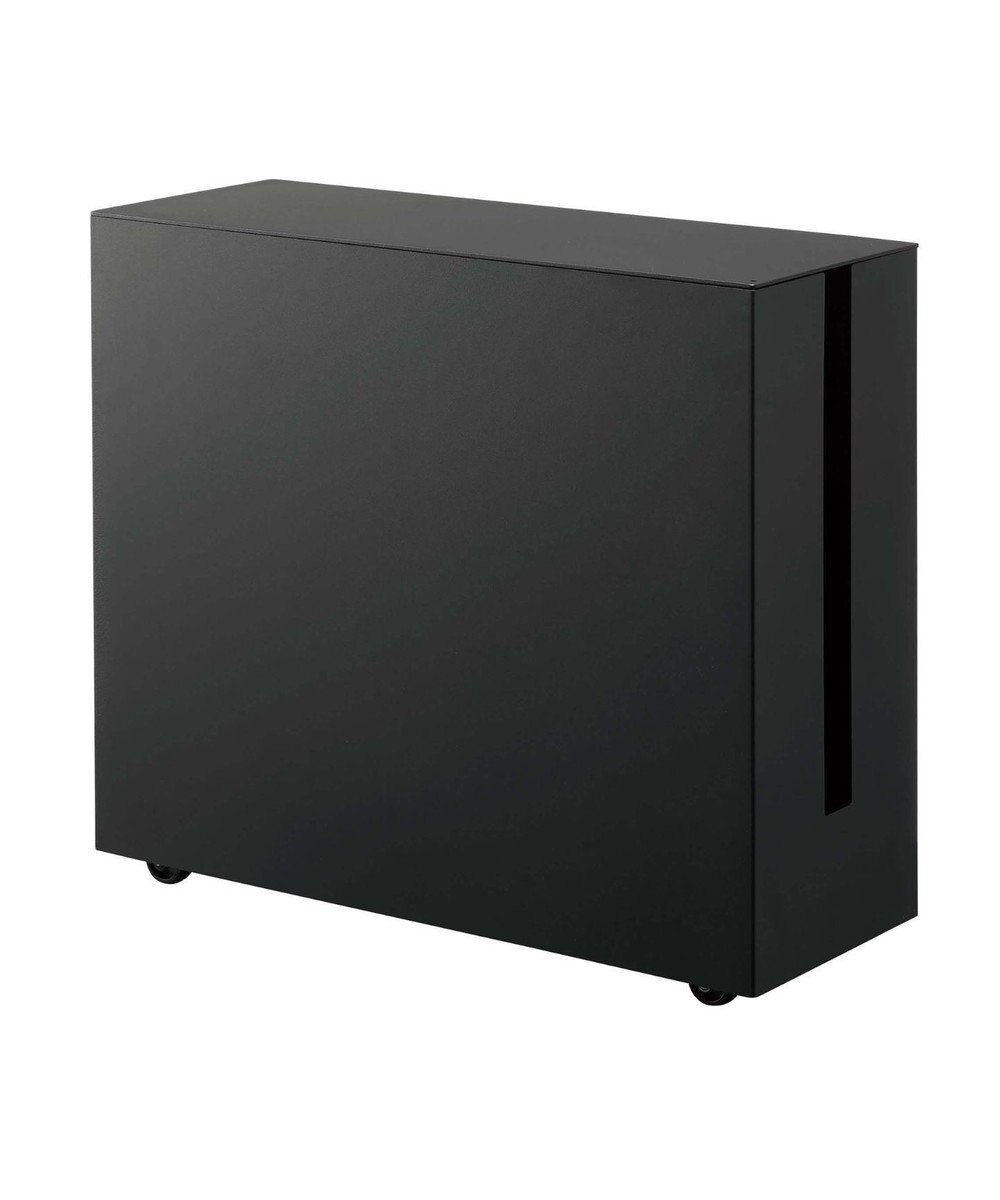 tower キャスター付きケーブル収納ラック タワー ブラック 