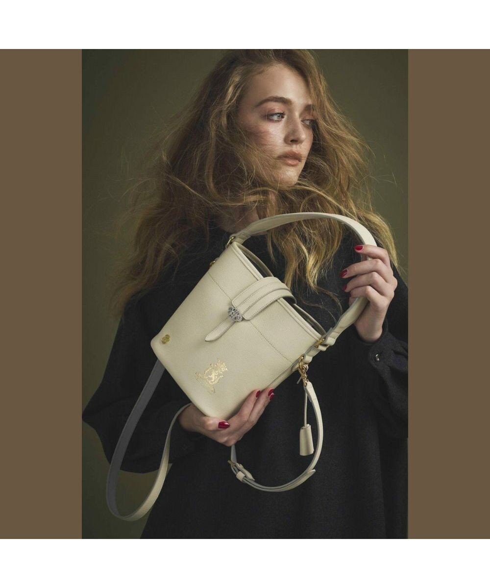 A.D.M.J. 【牛革】クラシックアニルブリロ/アールデコバケットトート18cm(ショルダーストラップ付) 