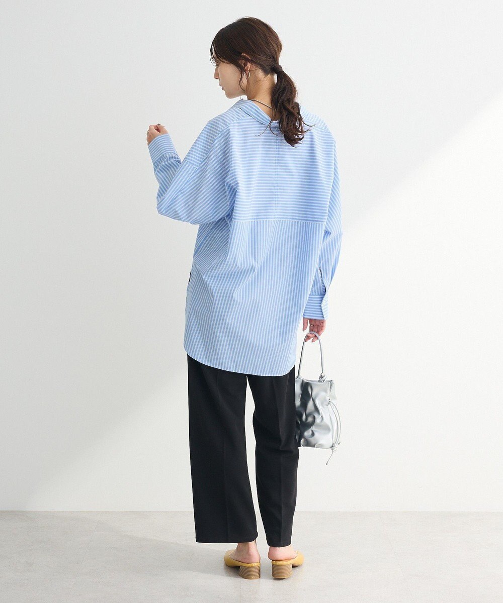 Green Parks イージーケアストライプシャツ 