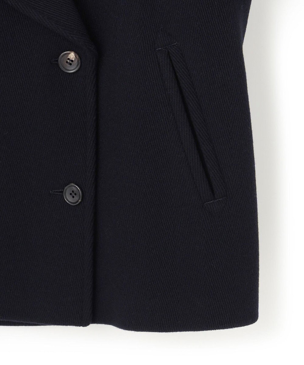 23区 ヘリンボーン ショート ピーコート 