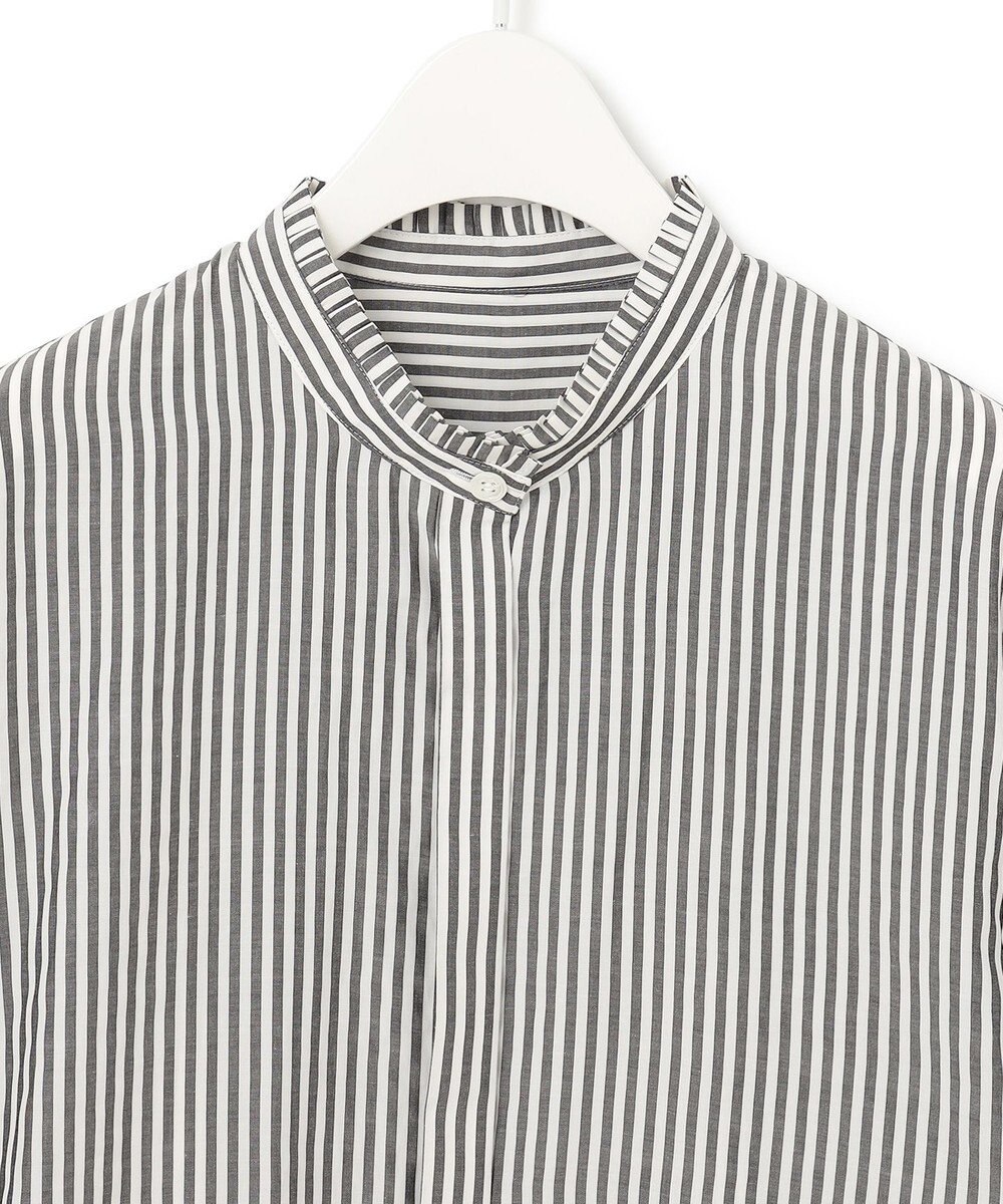 ICB 【洗える】 アルコットストライプ シャツブラウス 