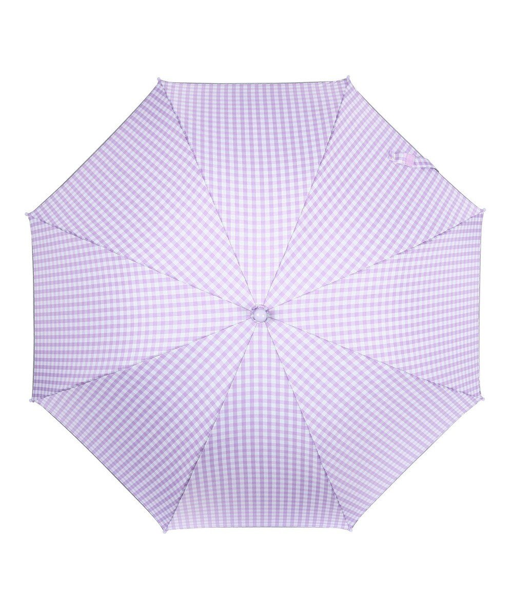 MOONBAT 【キッズ】晴雨兼用日傘 長傘 ギンガムチェック 裾リフレクター 50cm 遮光 遮熱 UV 