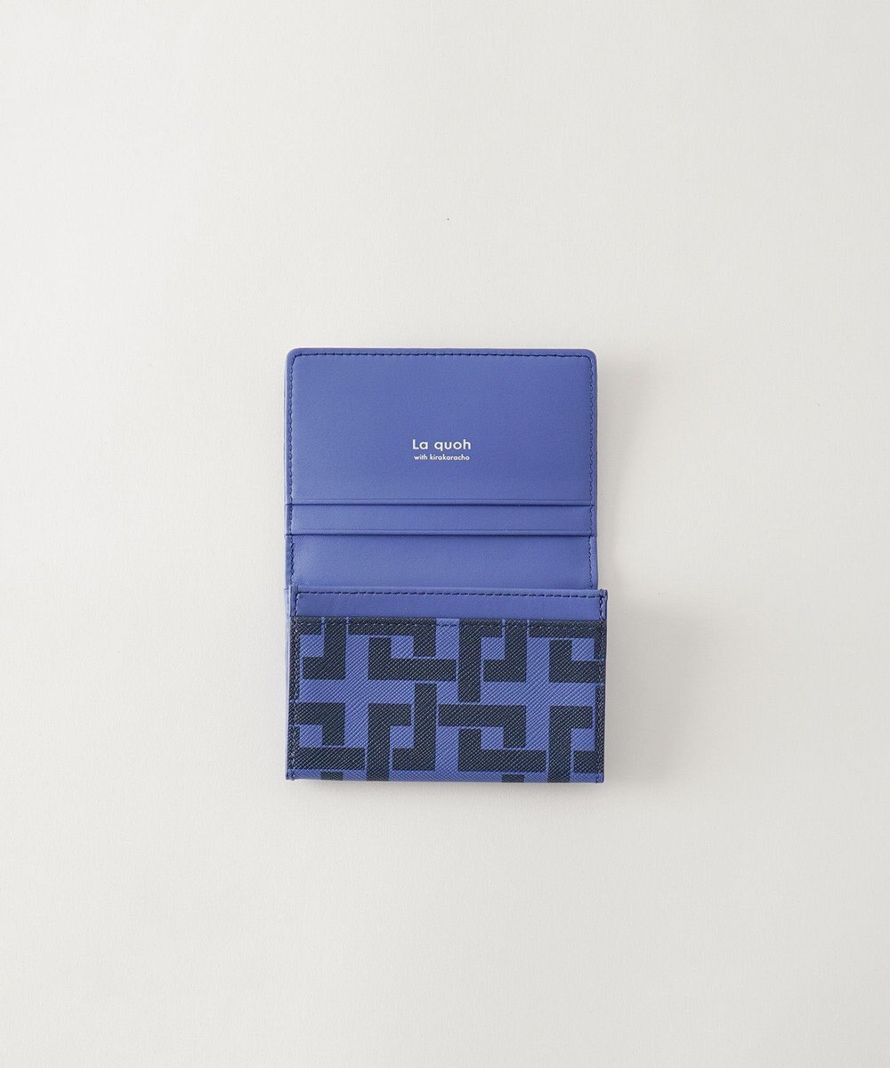 MIYABIYA La quoh with kirakaracho 角つなぎ プリントレザー 名刺入れ 