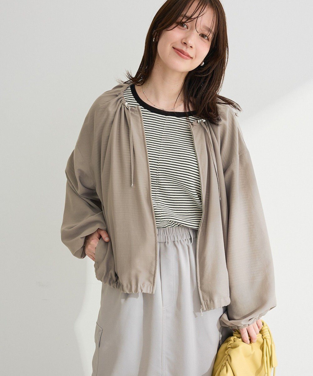 Green Parks ドロストネックシアーブルゾン 