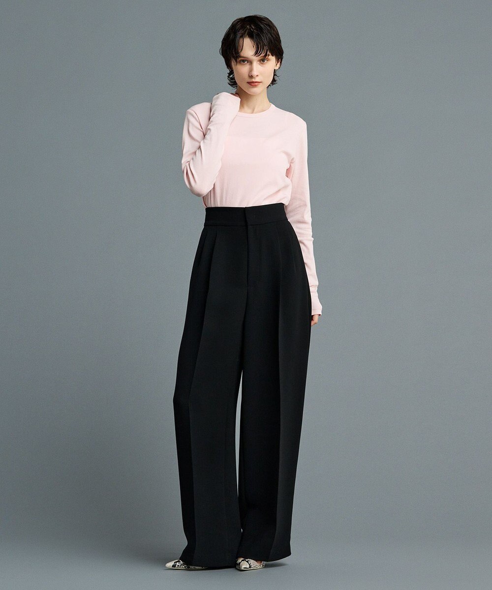 uncrave 【防しわ・洗濯機洗い可】ウォッシャブル ダブルクロス ワイドパンツ（uncrave STANDARD） 