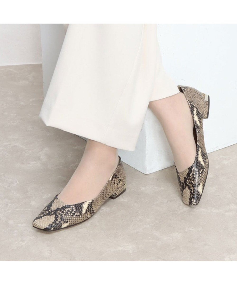 MODE ET JACOMO <MODE ET JACOMO>ローヒールスクエアトゥパンプス 