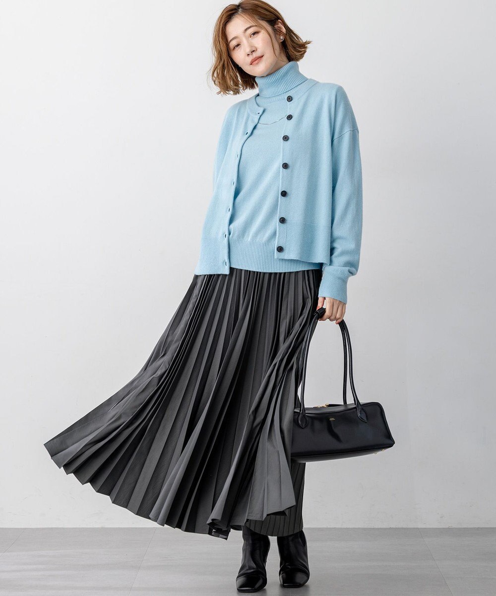 23区 L 【見上愛さん着用/STORY掲載】ピュアカシミヤ クルーネック カーディガン 