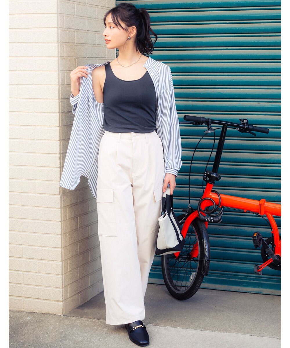 Wing カップ付きタンクトップ 綿混(身生地部) ラク きれいなバストシルエット 【シンクロブラトップ 綿混タイプ】 ブラトップ ET1132 ウイング／ワコール 