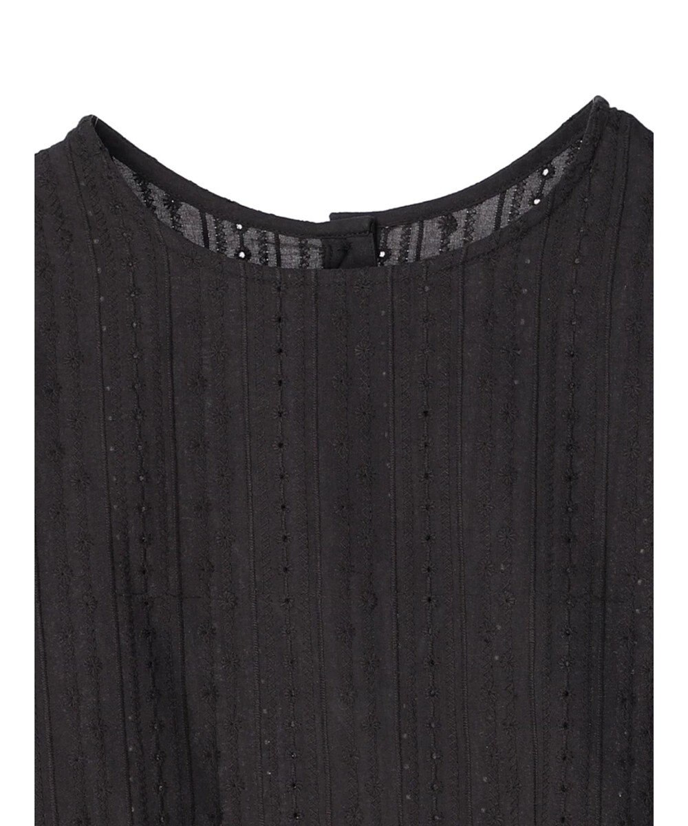 earth music&ecology 刺繍パフスリーブブラウス 