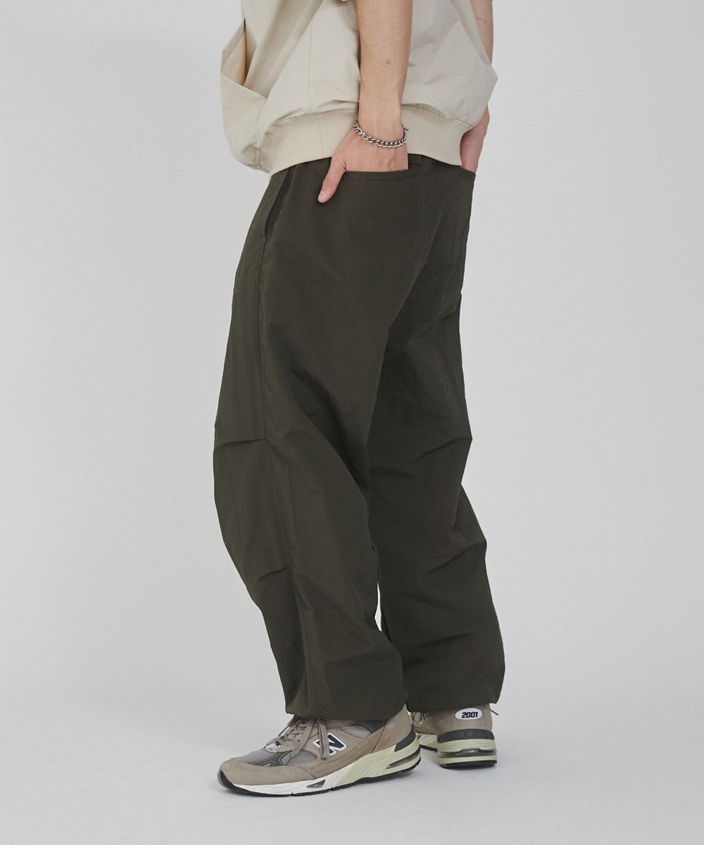 WEGO 【ウエストゴム/撥水/洗濯機可】ナイロンイージーパンツ 