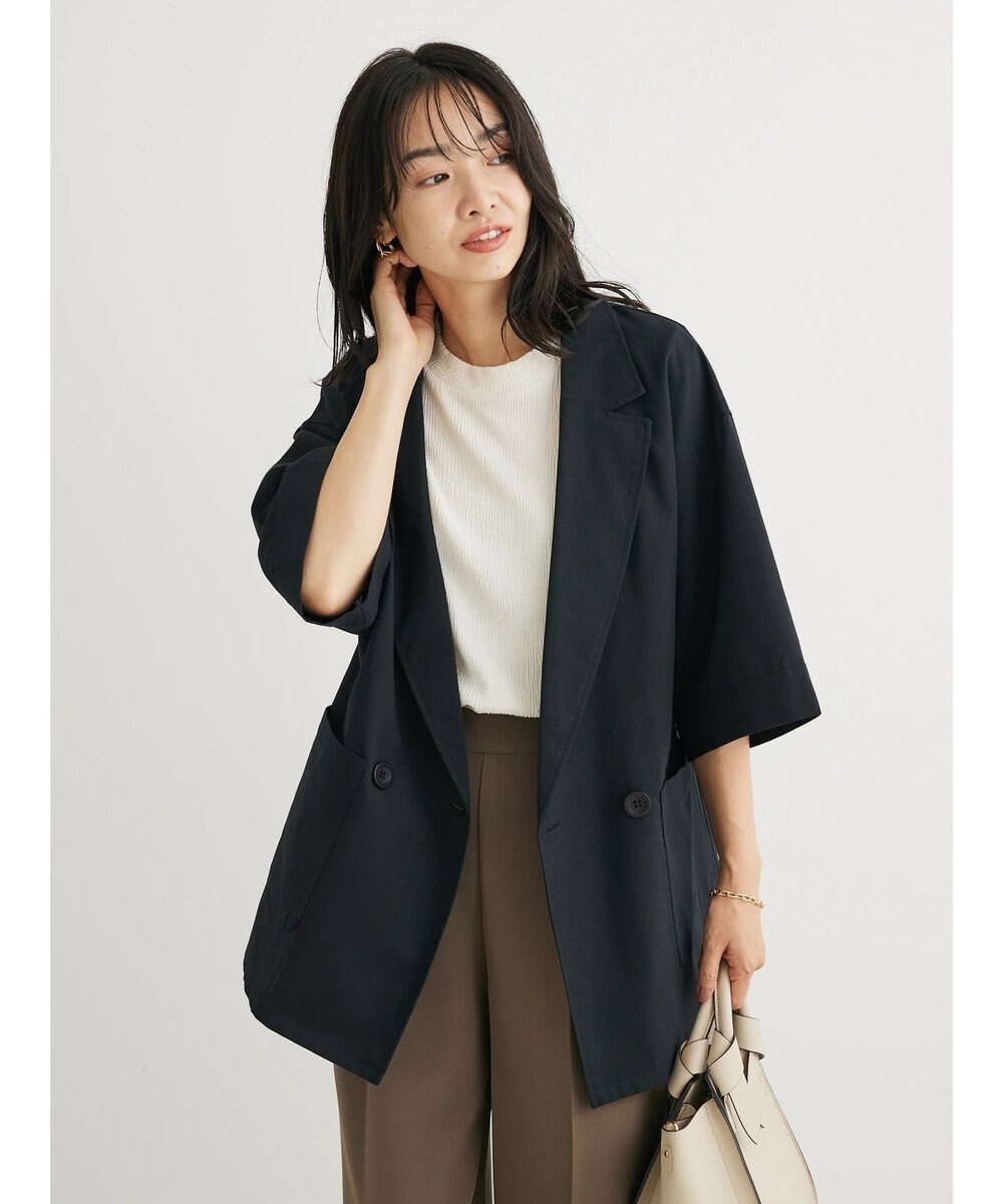 Green Parks BEST PRICE  ５分袖プリーツ加工プルオーバー 