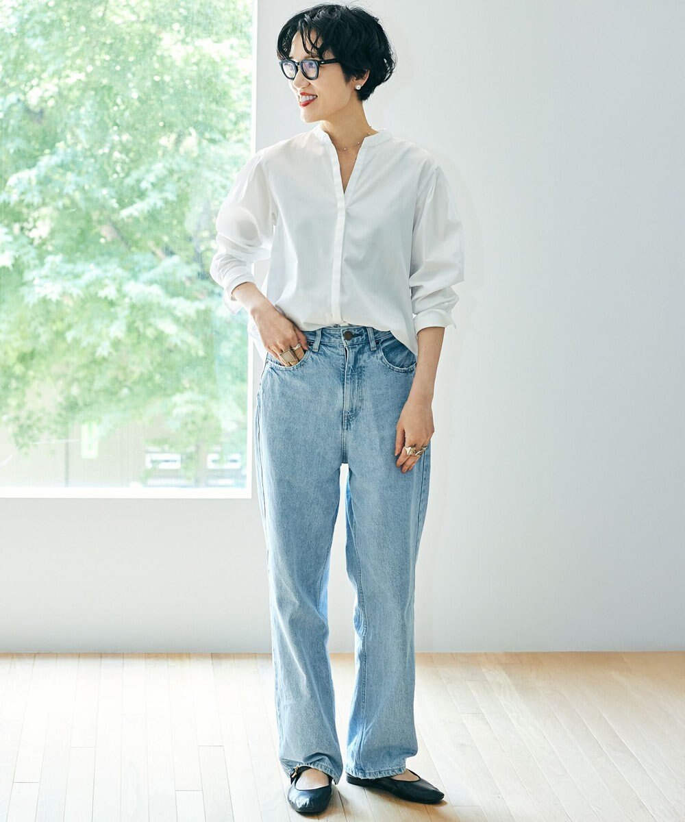 23区 S 【滝沢眞規子さん着用/mi-molletコラボ/洗える】CANCLINI デザイン シャツ 