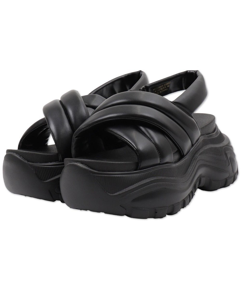 WEGO パテッドクロス厚底サンダル 