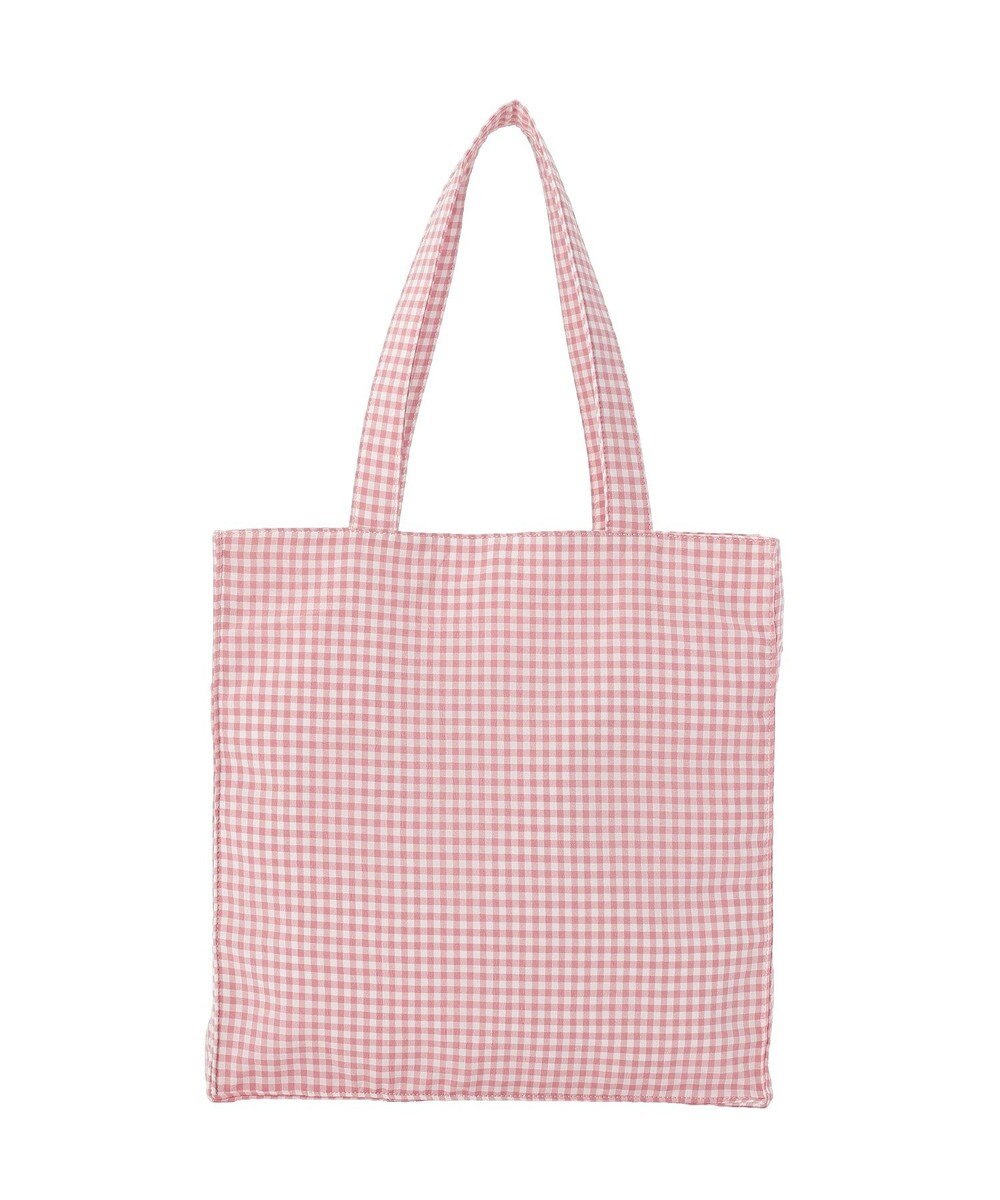 Maison de FLEUR ブランドロゴ刺繍ギンガムスクエアトート 