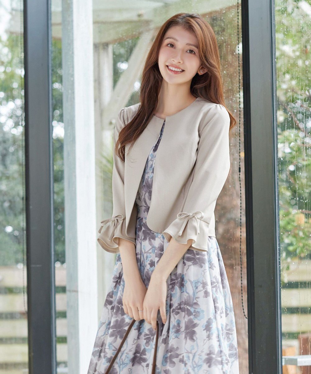 Tiaclasse リボン袖ジャレロ 