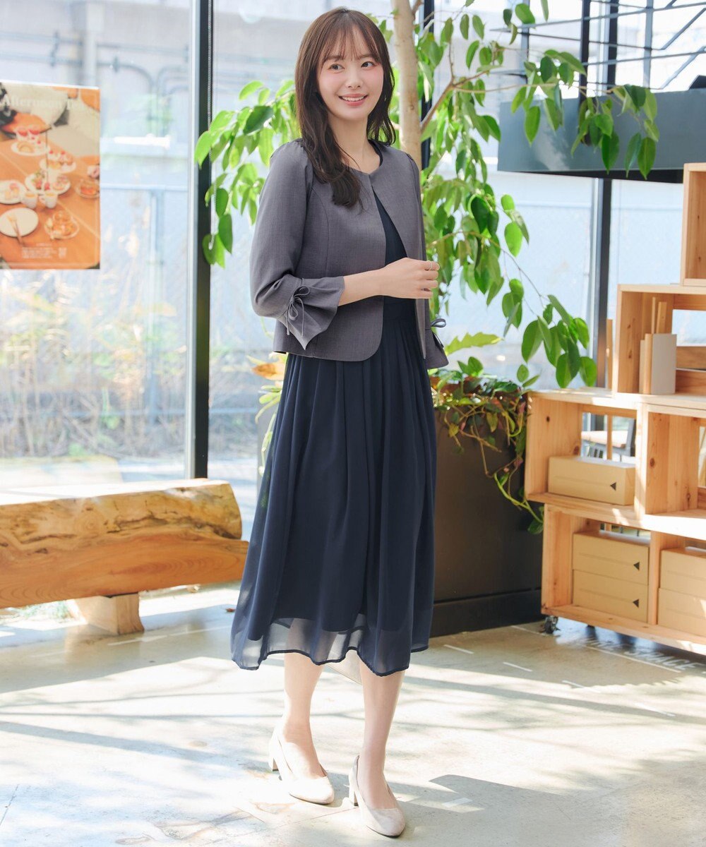 Tiaclasse リボン袖ジャレロ 