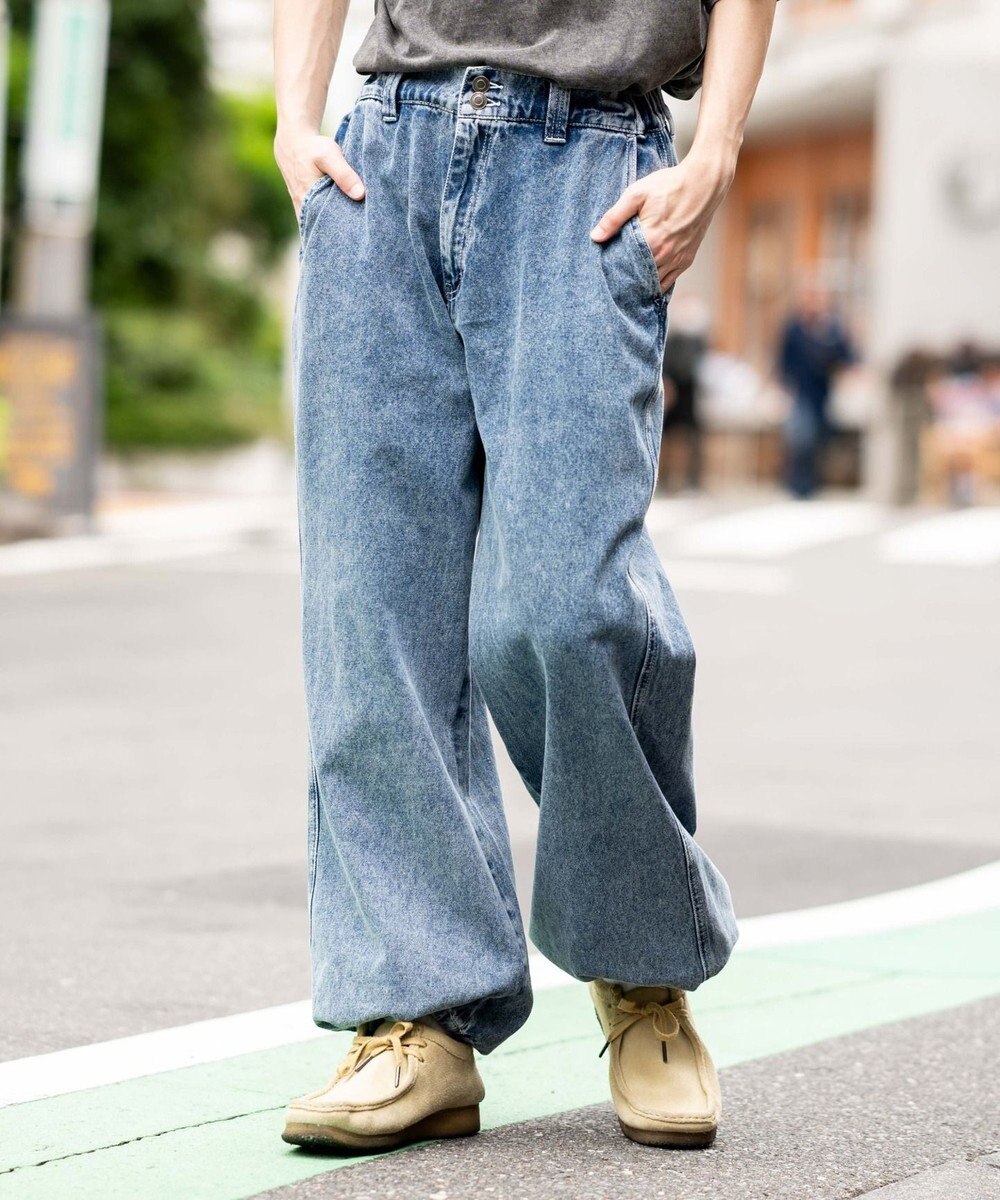 WEGO ローライズバギーフレアデニムパンツ 