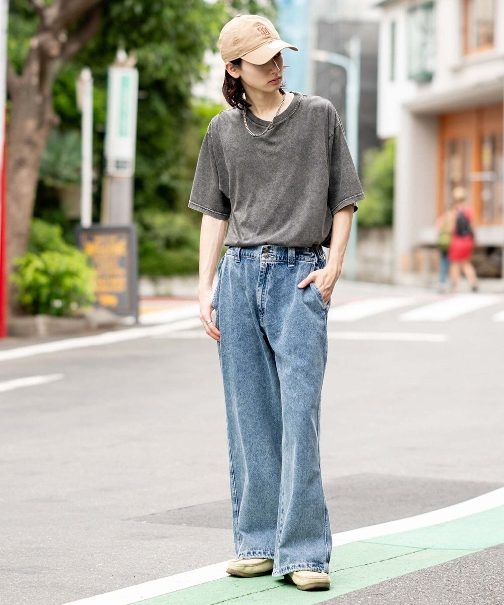 WEGO ローライズバギーフレアデニムパンツ 