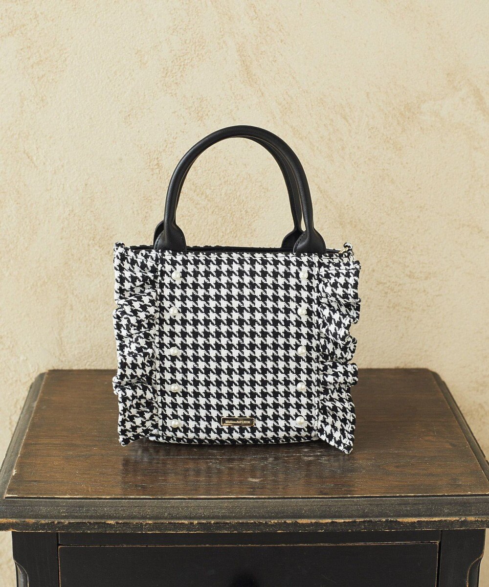 Maison de FLEUR 2Way千鳥柄フリルトートSバッグ 