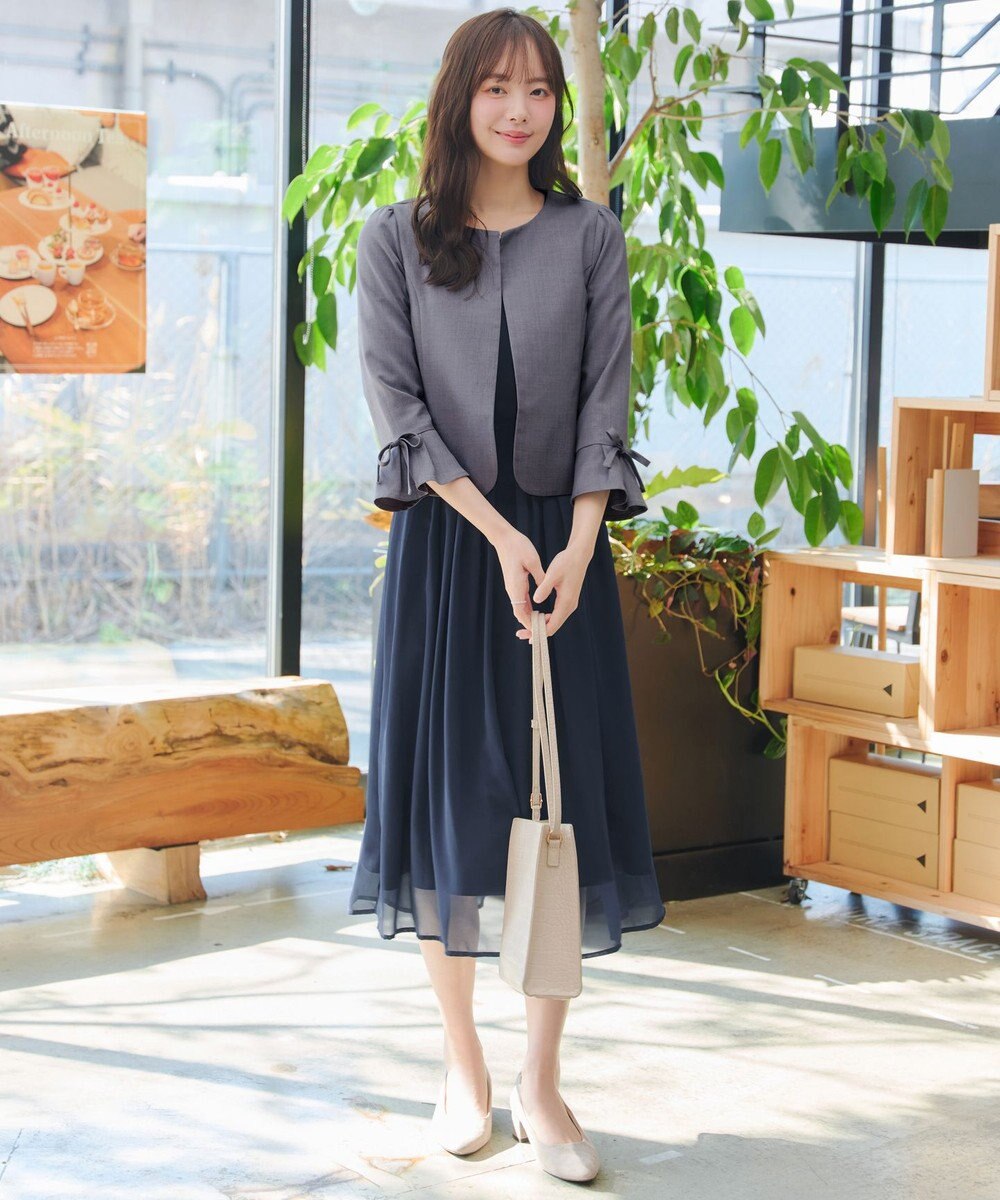 Tiaclasse リボン袖ジャレロ 