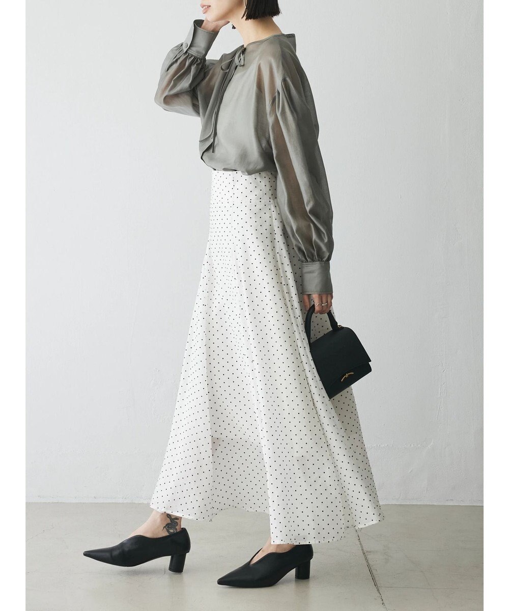 Green Parks AnriettMusee ドットフレアーロングスカート 