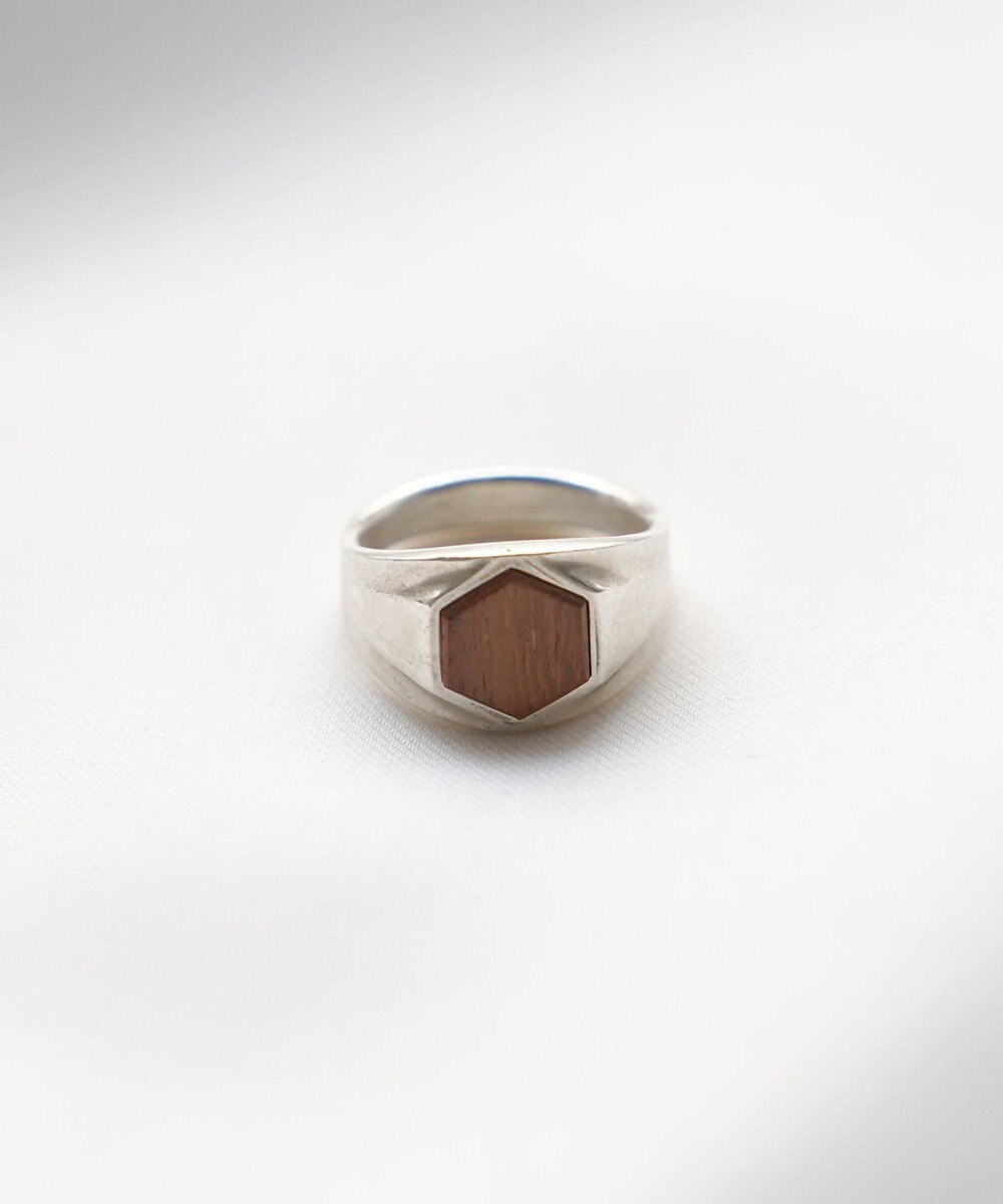 hexagon ring L ローズウッド リング / Takamo | ファッション通販