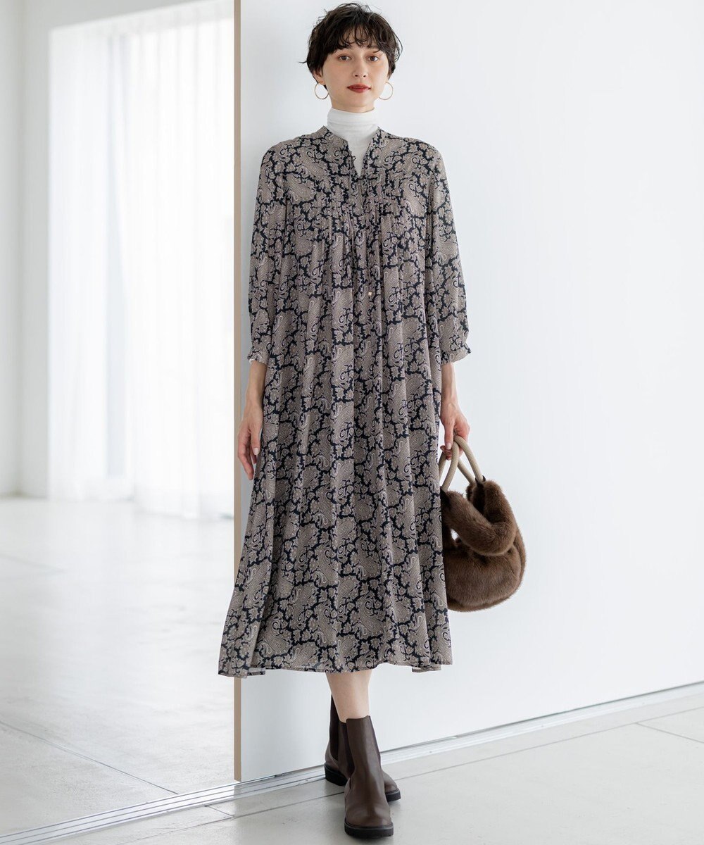 23区 S 【CLASSY.掲載/洗える】スムージーコットン タートルネック ニット 