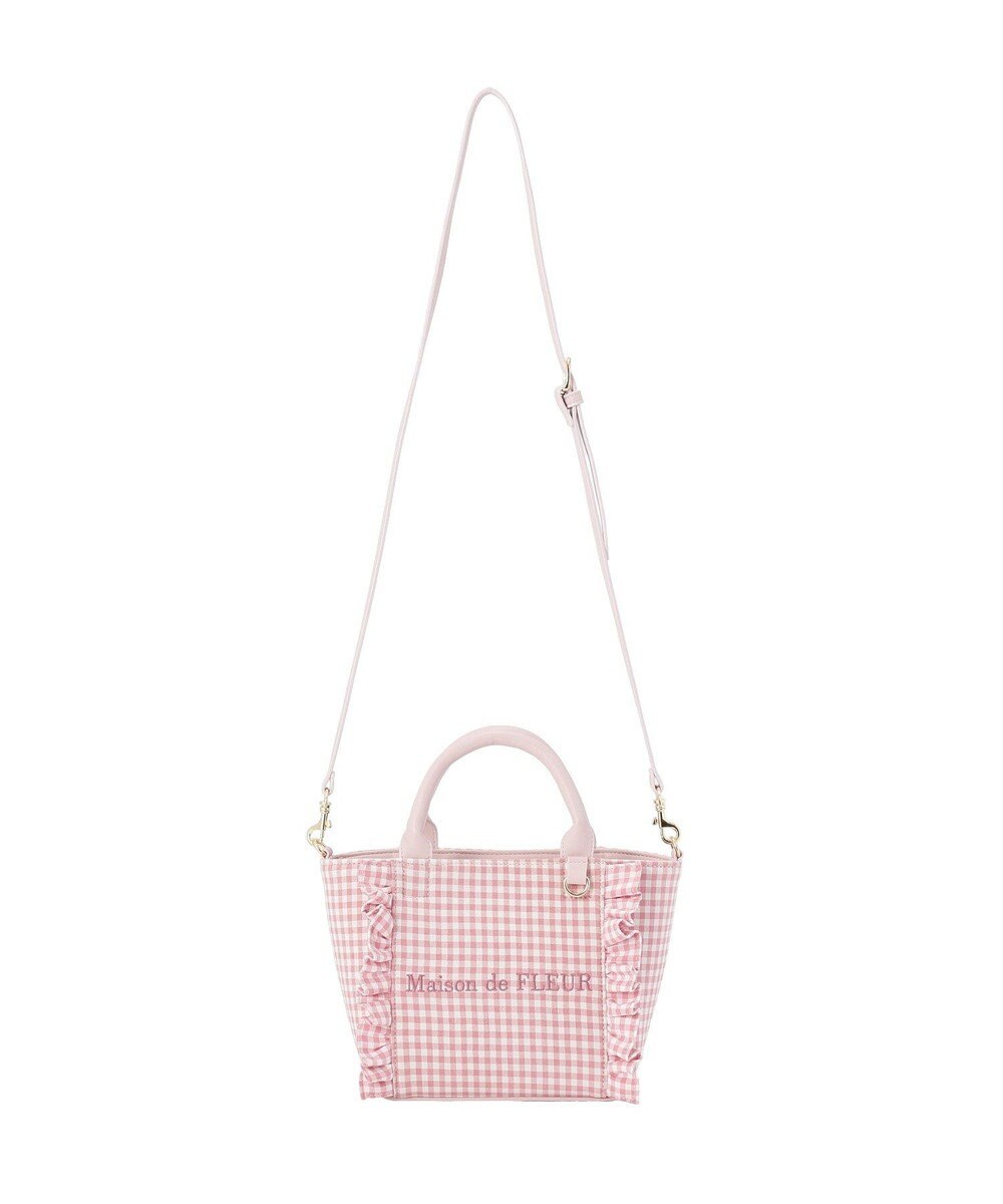 Maison de FLEUR ギンガムフリル2Wayバッグ 
