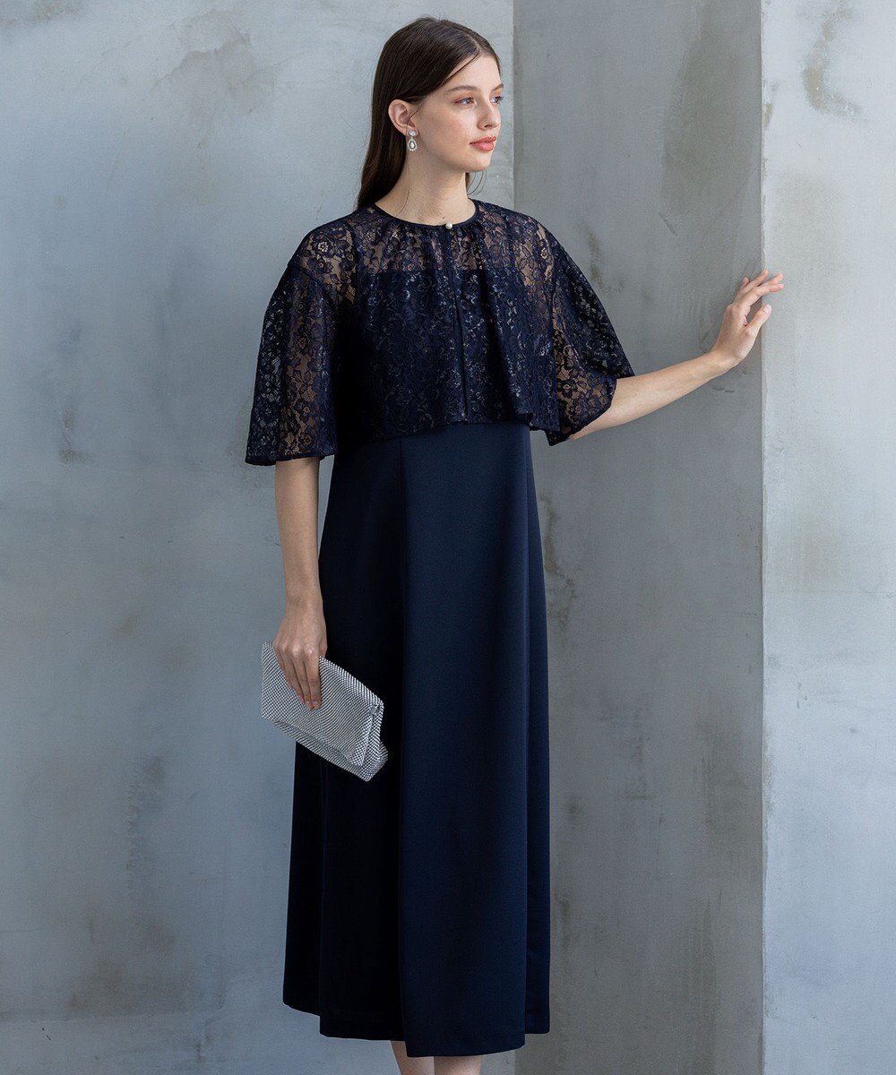 23区 【APPLAUDIR】ブライトフラワーレースコンビ ドレス 