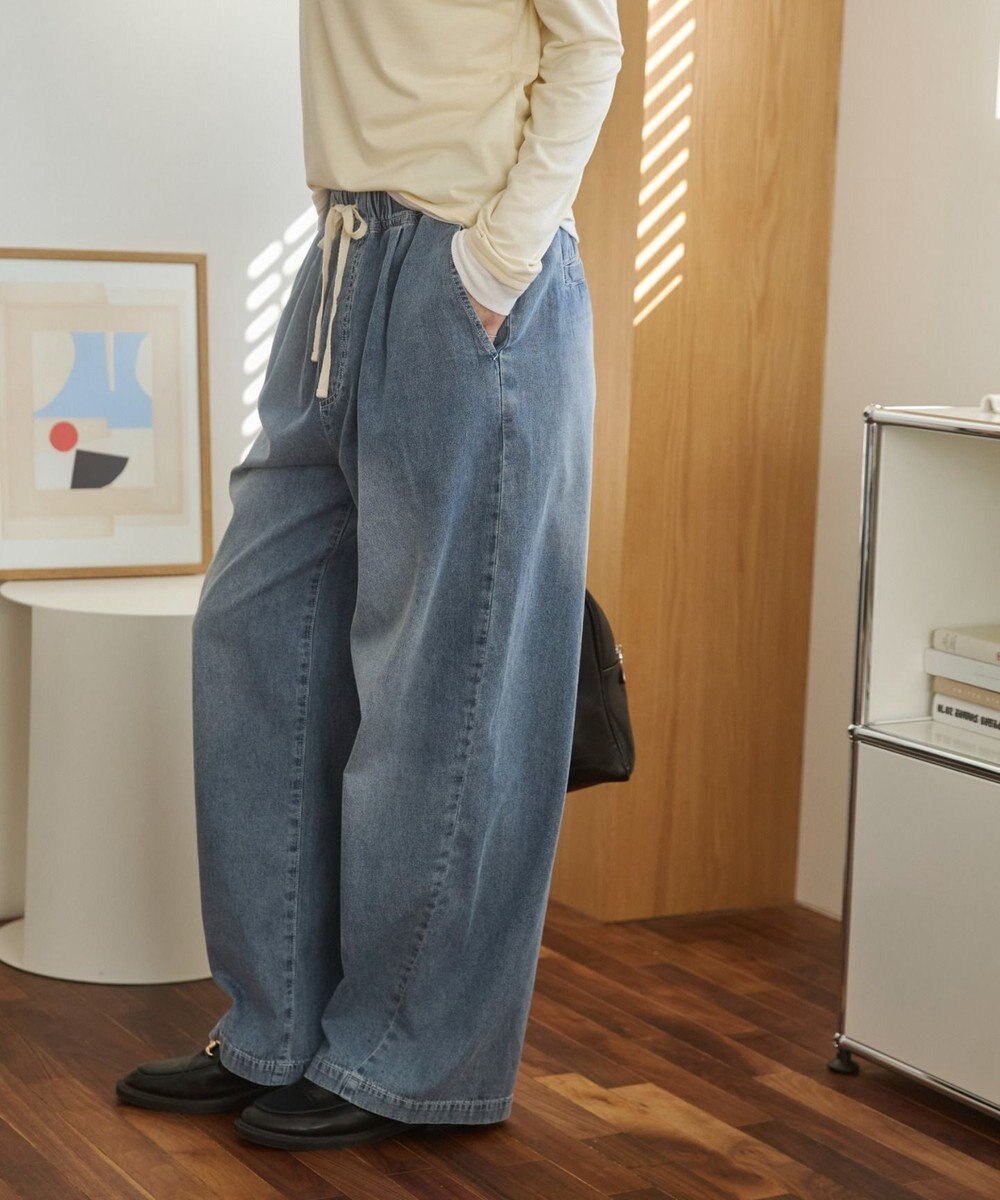 WEGO 【ANGIE VINTAGE】デニムイージーパンツ 