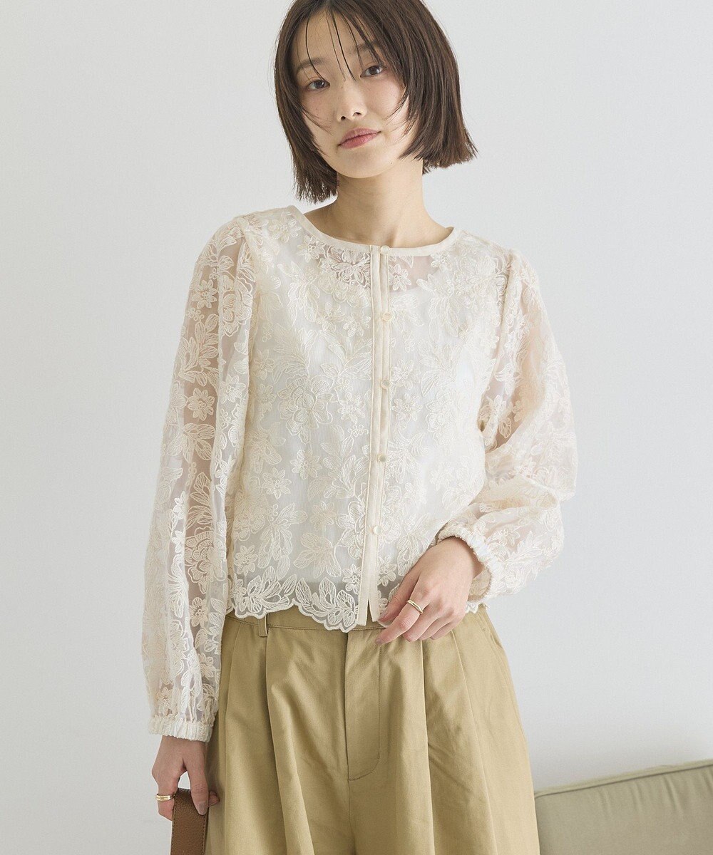 AMERICAN HOLIC 【前後2WAY】シアーレースブラウス 