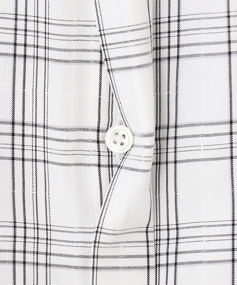 J.PRESS LADIES 【洗える】 セルロースチェック バンドカラー ブラウス 