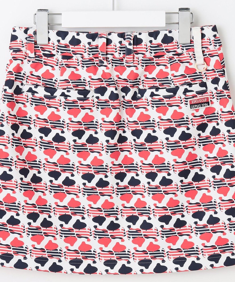 23区GOLF 【WOMEN】ＰＡＲＩＳ柄プリント ダンボール スカート 