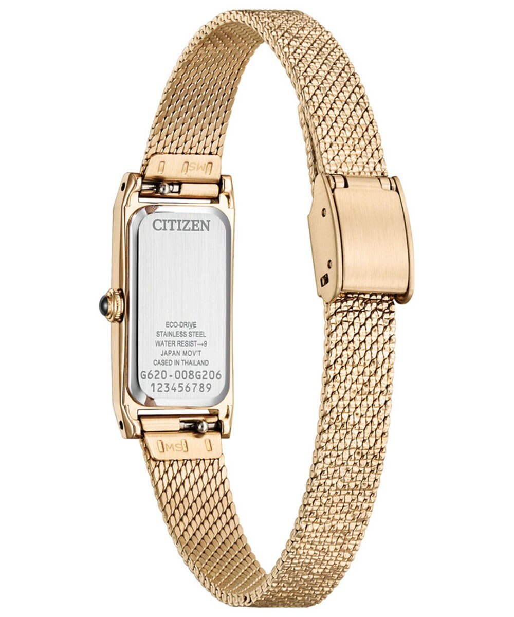 CITIZEN 【替えバンド付き2way 限定モデル】電池交換不要のメッシュバンドモデル EG7043-33D 