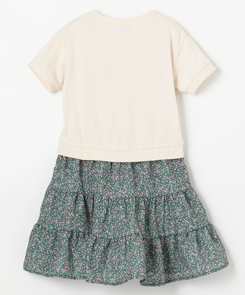 ANY KIDS 花柄ドッキング ワンピース 