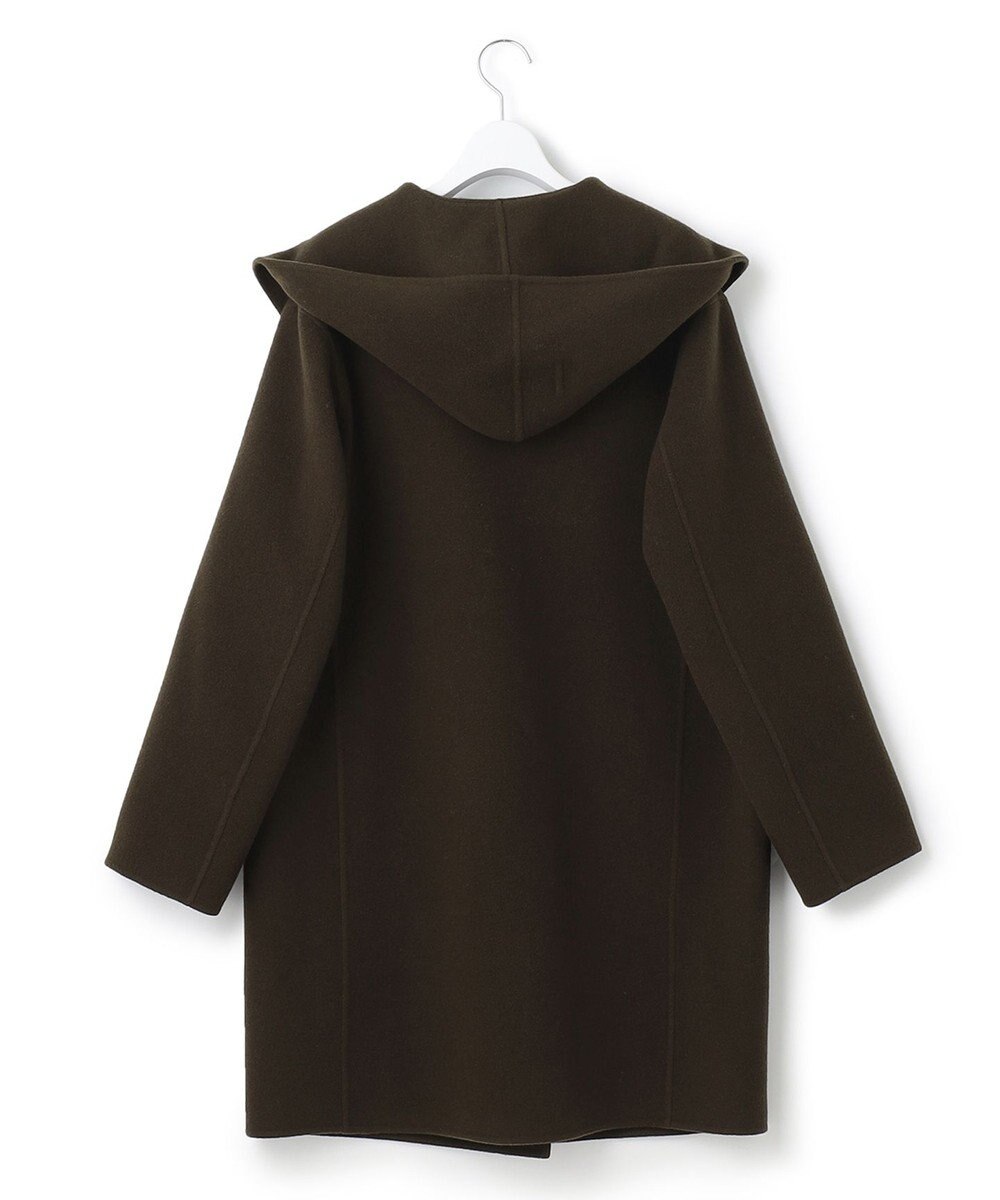 23区 L ウールリバー フード付き ミドル丈コート 