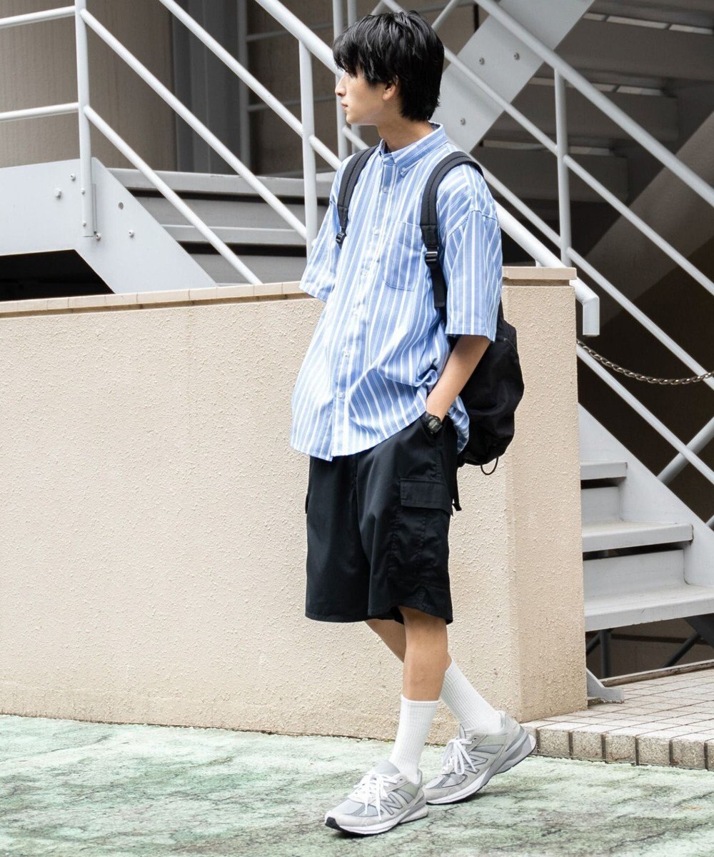 WEGO 【ウエストゴム/手洗い可】ワイドカーゴショーツ 