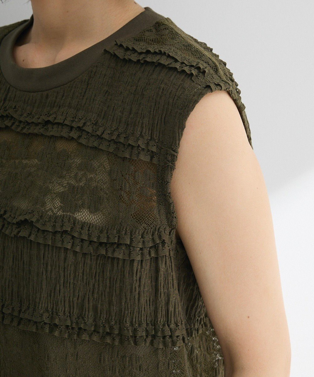 Green Parks ・ＳＵＧＡＲ　ＳＰＯＯＮ　フリルレースノースリーブ 