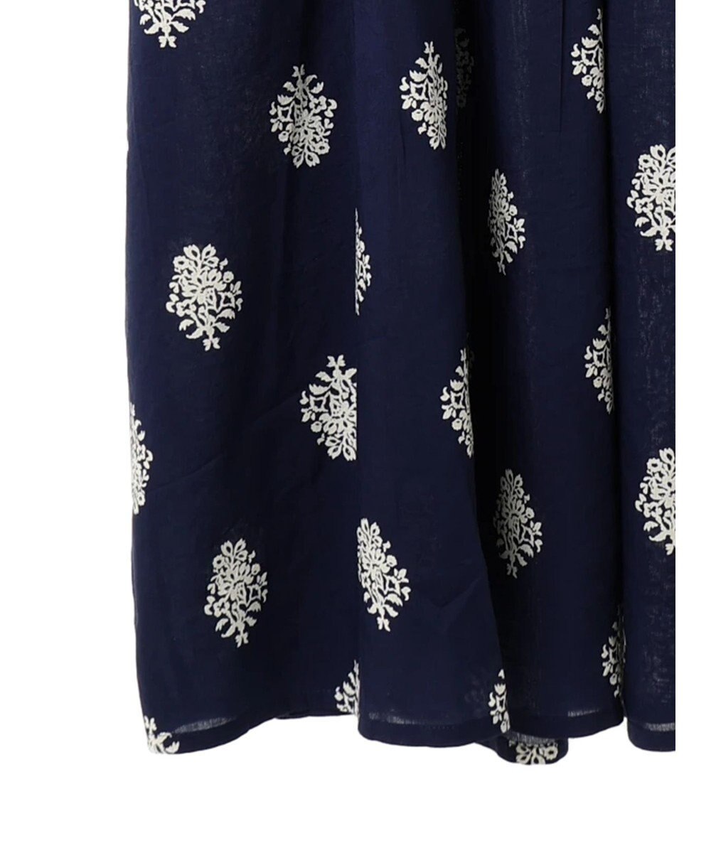 CRAFT STANDARD BOUTIQUE インド綿混フラワーモチーフワンピース 