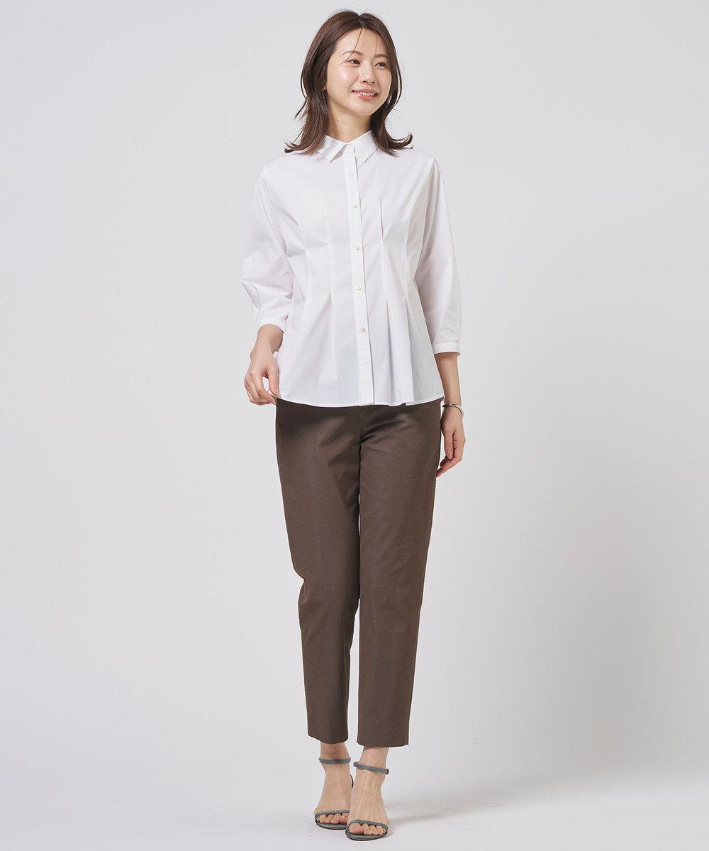 J.PRESS LADIES S 【WEB限定カラーあり】SOFT TC ストレッチ シャツ ブラウス 