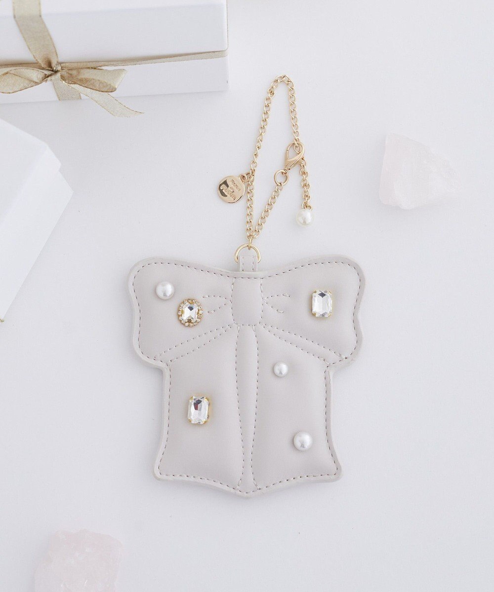 Maison de FLEUR リボンビジューパスケース 