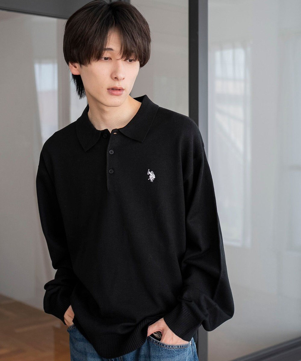 WEGO 【25年秋冬新作/ユニセックス着用ITEM/MLサイズ展開】別注USPOLOニットポロ 