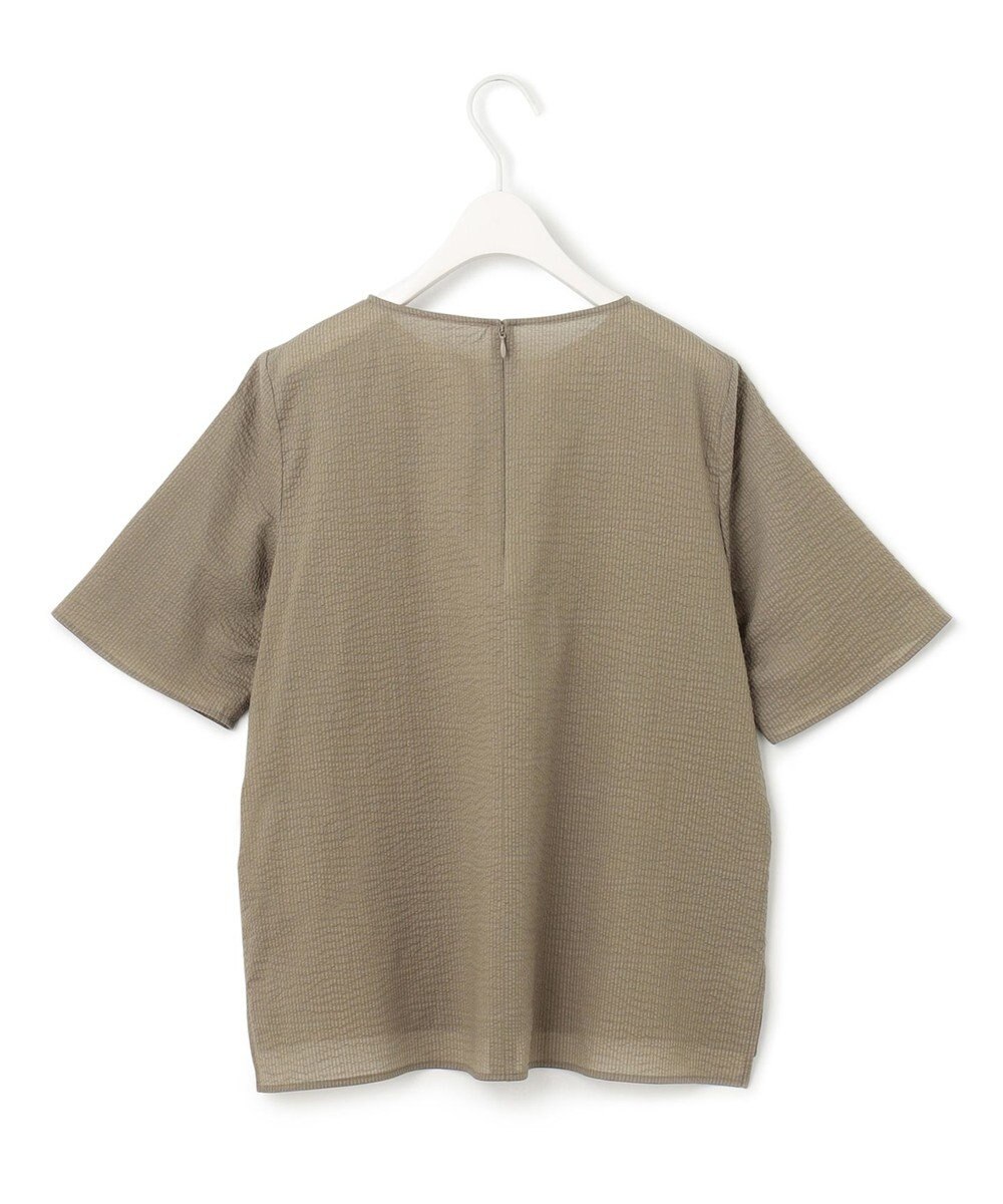 ICB 【洗える】コットンリップル Tブラウス 